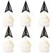 Ercadio 24 Pack Military Emblem Cupcake Toppers Silver Black Air Force Cupcake Picks Army Navy Cake Toppers Air Force Emblem Theme Retirement Birthday Party Cake Decorations Supplies Pattern 5