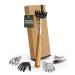 Bambua back scratch - including 5 essays bamboo grip - for soothing feelings of scratch - effortlessly reach every place - Premium stainless steel back scratch set - ideal as a gift