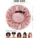 Satin Silk Hair Bonnet for Curly Hair | Adjustable Sleep Cap for Women | Double Layer | Pattern Design | Pink - Buy Online on GoSupps.com