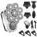Head Shavers for Bald Men 6 in 1 Mens Bald Head Electric Shaver Wet/Dry LED Display Faster-Charging Cordless Mens Grooming Kit with Nose Hair Trimmer USB 6in1