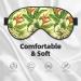 Flowering Plant Print Eye Mask | Block Out Light for Travel & Sleep | 7.9x4 Inch Comfort - Buy Online on GoSupps.com