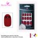 Shop False Nails Bling Art - Red Black Glossy Oval 24 Premium Artificial Nails - Medium Length Tips for Stunning Style - Buy Online on GoSupps.com