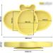 Bee Bright Baby Non-Slip Silicone Suction Plate - Yellow | Toddler Feeding Plate with Suction, Dishwasher Safe - Buy Online on GoSupps.com