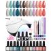 Gel nail polish set Phoenixy 12 pcs. Nail gel set with 36W u V/LED nail lamp nail color paint manicure starter set gel nail polish kit gift for women set-3