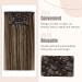 Fshine Real Human Hair Clip-In Extensions - Medium Brown & Caramel Blonde Highlights 35cm 120g 7PCs (#4P27) - Buy Online on GoSupps.com