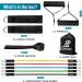Beenax Resistance Bands Set - Heavy Duty 12pcs Exercise Bands Up to 200 LBS - Fitness Training Tubes for Home Gym - Large Handles, Ankle Straps, Door Anchor, Carry Bag - Multicolour - Buy Online on GoSupps.com