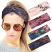 Headbands for Women Criss Cross Boho Floal Style Head Bands for Women's Hair 4 Pack 4 Count (Pack of 1) Set10