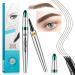 Eyebrow Pen - Waterproof Microblading Eyebrow Pencil - Brow Pencil with Micro-fork Precise Brush-Tip - Creates Natural Looking Brows Effortlessly and Stays on All Day