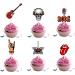 18pcs Rock and Roll Cupcake Toppers for Boys Girls Adult Born to Rock Roll Rockstar Party Decorations Supplies Guitar Music 80s Cake Decorations - Buy Online on GoSupps.com