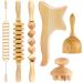 Maderotherapy Set Set 6 pieces Wood Therapy Tool Massage roller fascia roll Gua Sha Becher Massage Set massage roller wood massage device Roller Cellulite Lymphdrainage Device Gua Sha Tools