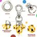 6 Piece Pet Bells for Collars - Loud Dog Bubbles & Key Rings - Colorful Triple Bell Charms (Green Red Blue Purple Silver Gold) for Dogs - Buy Online on GoSupps.com