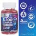 Extra Strength B Complex Gummies - Super B Vitamins Supplement with Niacin, B6, Folic Acid, B12, Biotin - Raspberry Flavored for Energy and Immune Support - 60 Gummies - Buy Online on GoSupps.com
