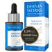 Hyaluronic Acid Serum for Face with Vitamin C Plumping Hydrating and Brightening Anti Aging Skin Care - Facial Moisturiser and Eye Serum for Men and Women by DERMAWORKS Skincare & Beauty