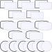 30 Pieces Sublimation Patches Fabric Iron-on Blank Patches 3 Shapes Repair Patches Sublimation Blank Hat Patch for DIY Crafts Caps Clothes Shoes Bags Backpacks Uniforms (Black and White Frame)