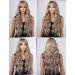 WOKESTAR Long Ombre Ash Blonde Synthetic Hair Wig with Curtain Fringe for Women - Buy Online on GoSupps.com