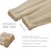 Real Hair Tape Extensions - 20pcs 30g Ash Blonde to Gold Blonde & Platinum Silky Straight Remy Skin Weft - 10 Inch (25cm) - Buy Online on GoSupps.com