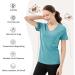 Women's 100% Merino Wool V-Neck Shirt - Odor Resistant Short Sleeve Functional Undershirt for Travel & Hiking | Merino Protect Petrol - Buy Online on GoSupps.com