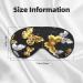 Buy Gold & White Butterflies Black Print Unisex Eye Mask | Soft Adjustable Sleeping Mask for All | International Shipping Available - Buy Online on GoSupps.com