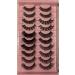 10 Pairs 20mm Cat Eye Faux Mink Lashes - Fluffy Wispy D Curl Volume DH06-05 | Shop Quality False Eyelashes Online - Buy Online on GoSupps.com