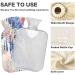 NAANLE Watercolor Palm Leaf Hot Water Bottle - 1L Transparent for Bed Hand & Feet Warmth Pain Relief & Heat Therapy - Buy Online on GoSupps.com