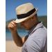FURTALK Straw Fedora Sun Hat for Men Women | Roll Up Short Brim Trilby Panama Beach Hat UPF 50+ Beige - M/L - Buy Online on GoSupps.com