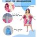 Children's Hooded Bathing Poncho | Soft Microfiber Towel for Ages 5-10 | Quick-Dry Bath Towel in Green 76x76 cm - Buy Online on GoSupps.com