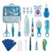 Baby Healthcare and Grooming Kit  26 in 1 Baby Electric Nail Trimmer Set Newborn Nursery Health Care Set for Newborn Infant Toddlers Baby Boys Girls Kids Haircut Tools (Blue 26 in 1)