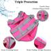 Vivaglory Sporty Dog Security Vest - Durable Neoprene Rescue Vest with Velcro Fastener | Pink XL (74-84cm) - Comfortable & Stylish Pet Gear - Buy Online on GoSupps.com