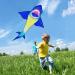 Huge Shark Kite for Kids & Adults - Easy to Assemble Beginner Kite - Perfect for Outdoor Beach Fun - Large Flyer with Long Tail - Includes 50m String - Summer Essential - Buy Online on GoSupps.com