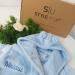 Personalised Kids Velvet Dressing Gown | Embroidered Gift Set | Blue 5-6 Years - Buy Online on GoSupps.com