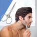 Unaone 2 PCS Nose Hair Scissors - Stainless Steel Facial Trimming Scissors for Men & Women - Perfect for Nose Mustache Eyebrow & Eyelash Grooming (Black/Silver - Buy Online on GoSupps.com