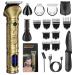 Lanumi Beard Trimmer for Men Professional Hair Clipper Trimmer Body Groomer Trimmer for Nose Ear Facial Hair USB Rechargeable Mustache Trimmer 6 in 1 Gold1