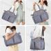 Lekebaby Large Baby Changing Bag - Stylish Nappy Bags for Mom and Dad - Travel Tote with Changing Mat - Quilted Grey - Buy Online on GoSupps.com