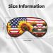 Sunflower & American Flag Unisex Sleep Mask - Double-Sided Eye Mask for Sound Sleep & Skin Care - Buy Online on GoSupps.com