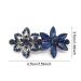 Honbay Dark Blue Crystal Rhinestones French Hair Barrette Clip - Buy Online on GoSupps.com