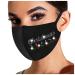 3PCS Sparkly Rhinestone Face_Mask Bling Crystal Masquerade Ball Party Nightclub Mouth Covering for Women and Girls