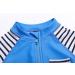 BONVERANO Baby Boys Swimsuit | Short-Sleeve Zipper One Piece with UPF 50+ Sun Protection | 9-12 Months Blue Pocket - Buy Online on GoSupps.com
