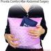 Hysterectomy Pillow for Post Surgery Recovery - Abdominal Surgery Support with Ice/Heat Pack Pocket - Minky Dot Lavender - Buy Online on GoSupps.com
