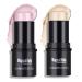 Ownest 2 Colors Highlighter Stick, Shimmer Cream Powder Waterproof Light Face Cosmetics, Creamy Self Sharpening Crayon Stick Highlighter