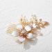 SWEETV Gold Floral Bridal Hair Clip - Wedding Hair Comb Barrette for Brides - Buy Online on GoSupps.com