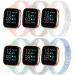 Wewatri 6 Pack Lace Bands Compatible with Fitbit Versa/Fitbit Versa 2/Fitbit Versa Lite Band for Women, Soft Silicone Sport Strap Replacement Wristbands for Fitbit Versa Smart Watch (5.6" -7.1" Wrist) Suits for 5.6"-7.1" W…
