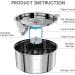 BLUZZO Stainless Steel Cat Water Fountain 3.2L/108oz with Ultra-Quiet Pump - Large Capacity Automatic Pet Water Dispenser for Cats & Dogs - Dishwasher Safe - Buy Online on GoSupps.com