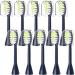 Compatible with Philips One Series Sonicare Electric Toothbrush Replacement Brush Heads for Philips One HY1100 HY1200 BD100/AZ Series Electric Toothbrush 10 Pack (Midnight Navy Blue Medium) Midnight Navy Blue 1 Count (Pack of 10)