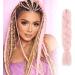 24 inch Jumbo Braiding Hair Extensions Ombre Colors Braiding Hair Fashion Synthetic Braid Hair Extensions Coloured Glow in the Night Fluorescent Braids Synthetic Hair for Women Braiding (pink) - Buy Online on GoSupps.com
