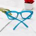 MMOWW Oversized Anti Blue Light Reading Glasses for Women - Square Frame, Transparent Blue 2.0 - Buy Online on GoSupps.com