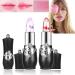 Witcrskm Color Changing Lipstick For Women 2Pcs  Magic Crystal Flower Jelly Lip Balm Makeup Set  Long Lasting Nutritious Lip Balm Lipsticks Moisturizer PH Clear Temperature Lip Gloss RED+PURPLE