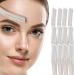 Nylea Eyebrow Razor Biodegradable 12 Pack Trimmer Extra Precision Eco-Friendly Disposable Facial Hair Shaper Remover Dermaplaning Dermaplane Shaving Tool - Facial Shave Shaver w/ Precision Cover for Men & Women