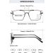 Shop Lanomi Pilot Reading Glasses - Progressive Multifocal Blue Light Filter Metal Frame Black 4.0x | Ideal for Men - Buy Online on GoSupps.com