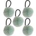 Hairband for Girls | Chic Furry Ball Hair Ties Chic Pompom Hair Rope for Ponytail Fashionable Girls Hair Accessories for Daughter Sister Green - Buy Online on GoSupps.com