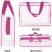 Sibba Clear Tote Bag - Large Transparent Waterproof Cosmetic Organizer Handbag in Fashionable Rose Red - Buy Online on GoSupps.com